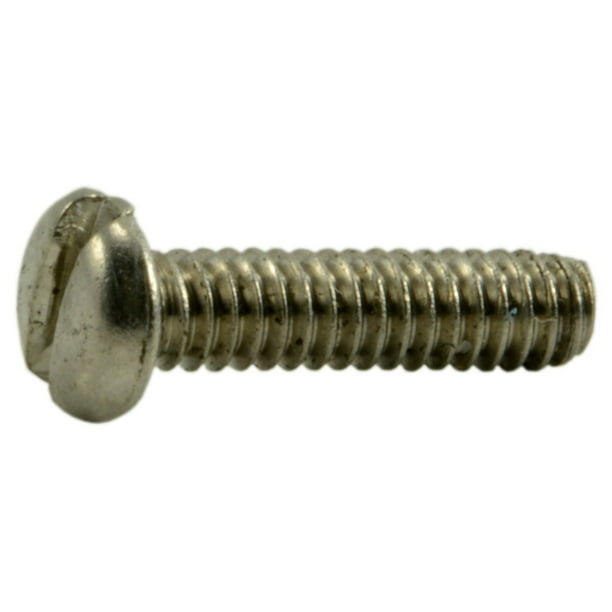 Fillister Head Stainless Steel Slotted Machine Screw 0-80  x 1.0" Length 50 Pcs 